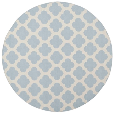 Safavieh Montauk Hand Woven Round Area RugLight Blue & Ivory 6 x 6 ft. MTK723K-6R